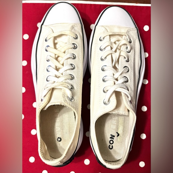 Converse Run Star Hike Low Sneakers "Canvas White and Black" Men 9.5 Women 11 - Picture 3 of 7